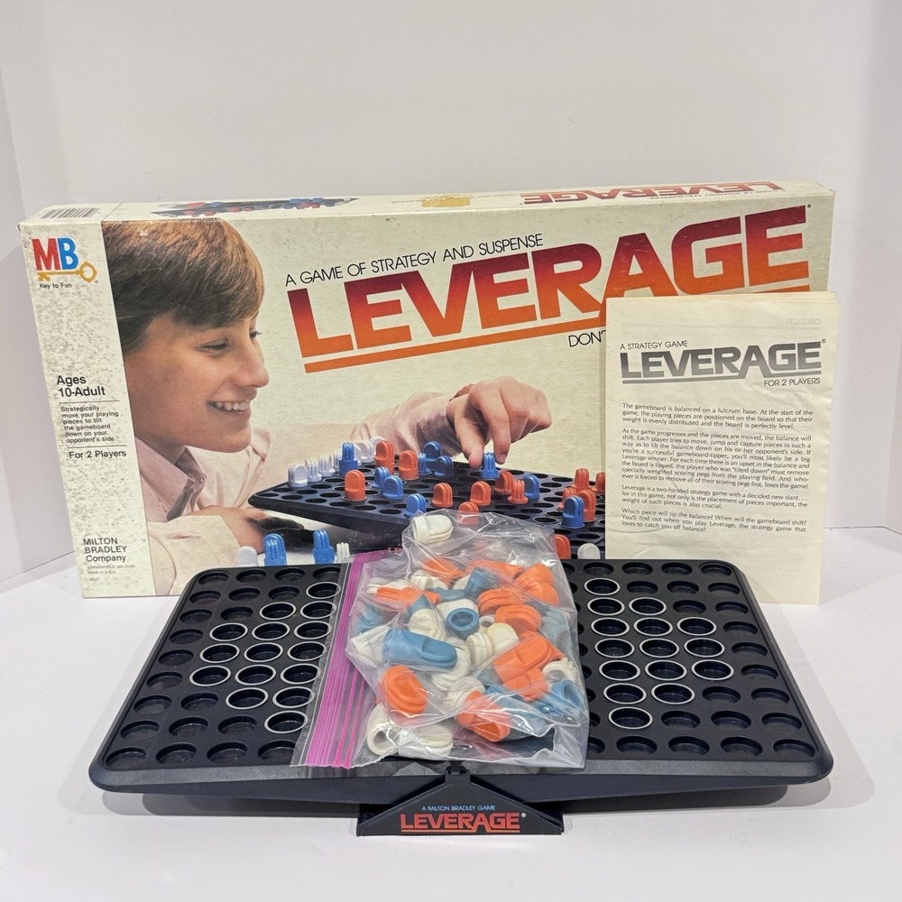1982 Leverage Don't Get Caught Off Balance by Milton Bradley - Complete